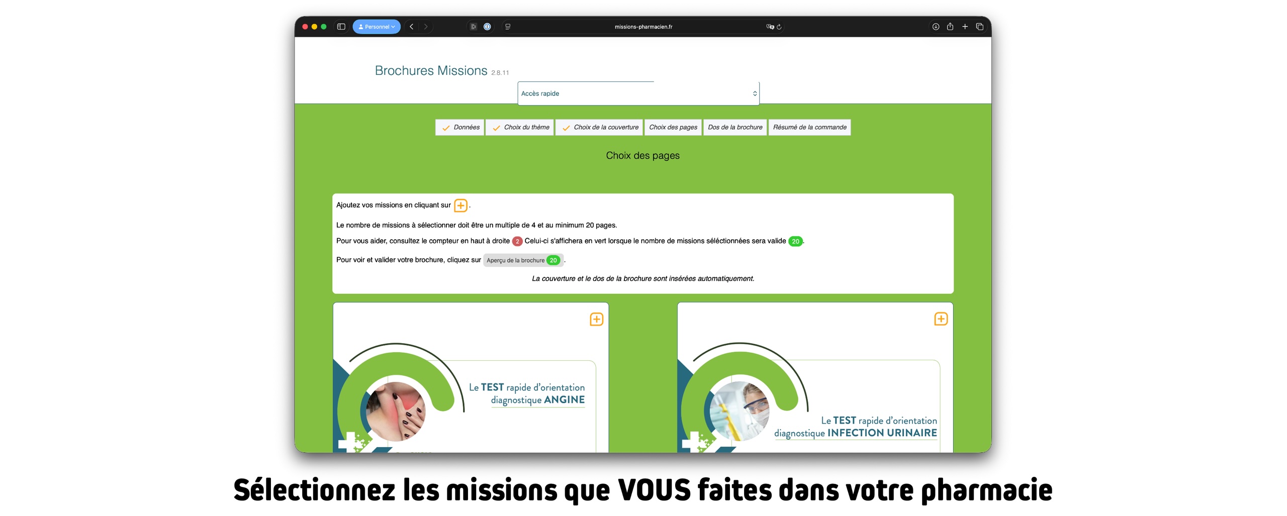 Choisir les missions