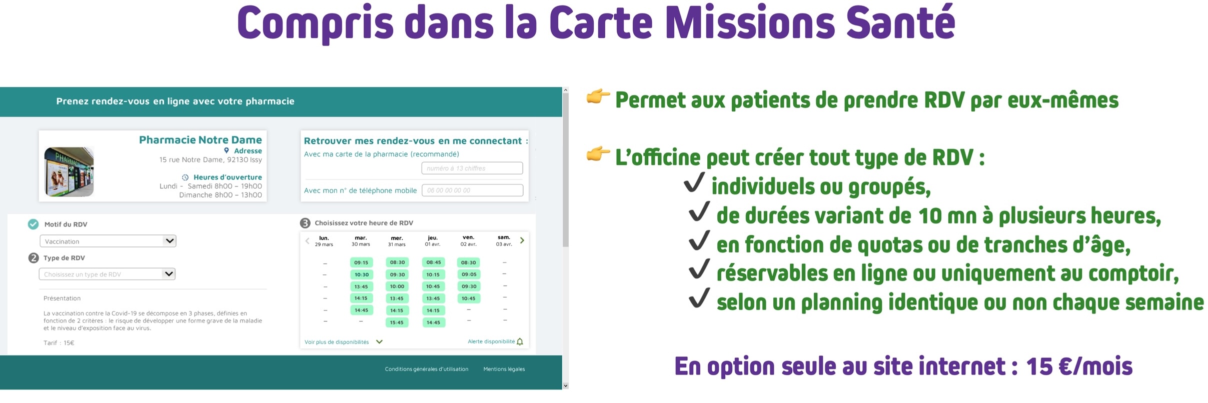 Prise de rendez-vous