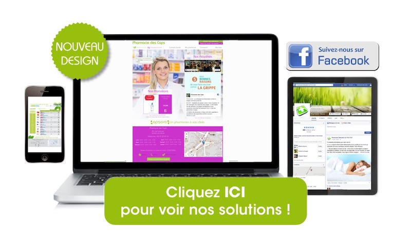 Site click and collect pour pharmacie