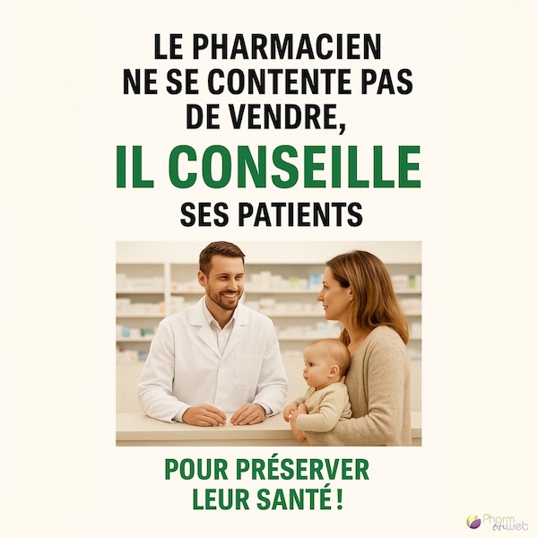 LE PHARMACIEN NE SE CONTENTE PAS DE VENDRE, IL CONSEILLE SES PATIENTS