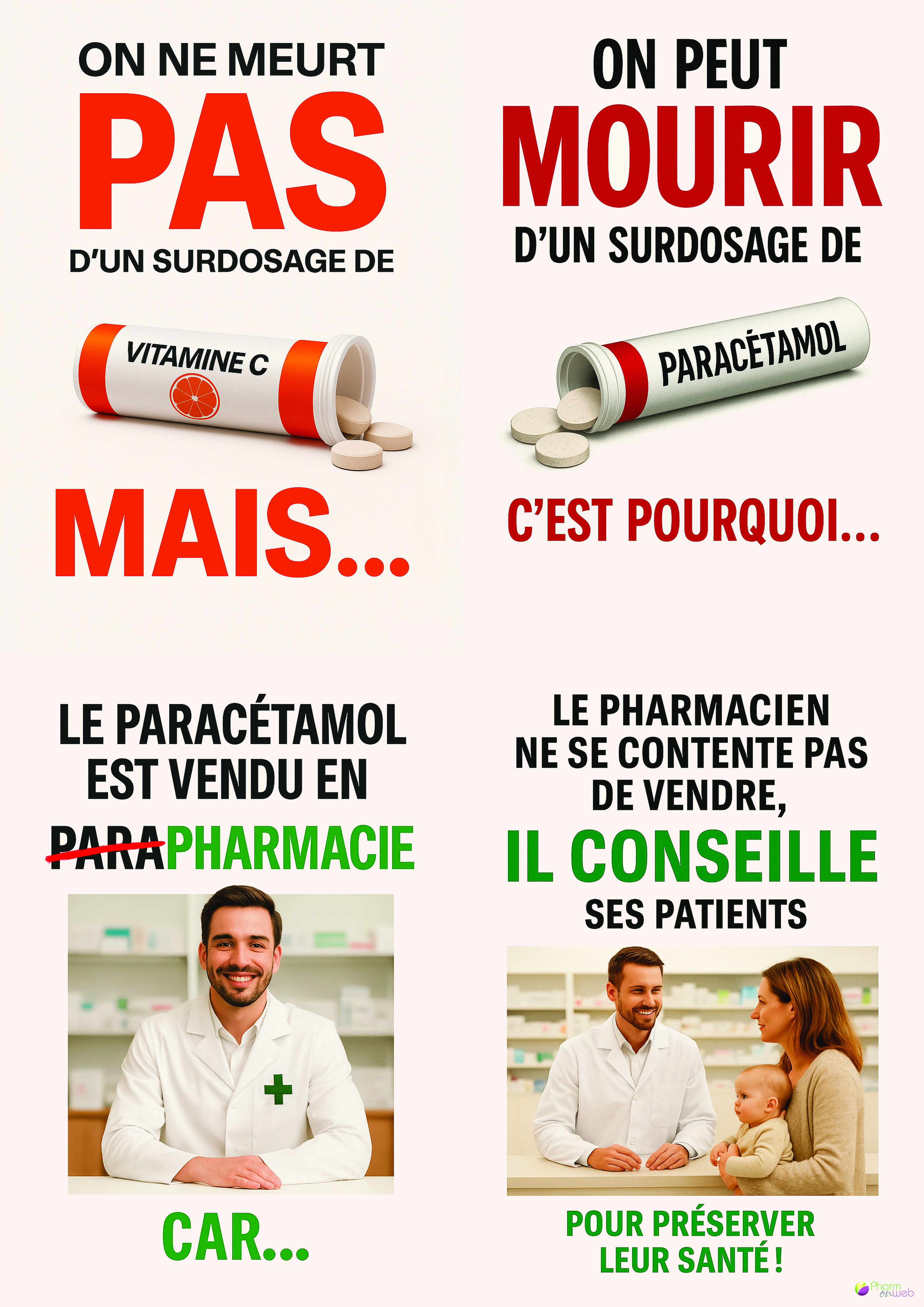LE PHARMACIEN NE SE CONTENTE PAS DE VENDRE, IL CONSEILLE SES PATIENTS