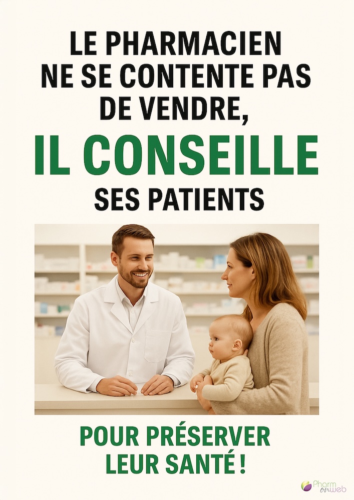 LE PHARMACIEN NE SE CONTENTE PAS DE VENDRE, IL CONSEILLE SES PATIENTS